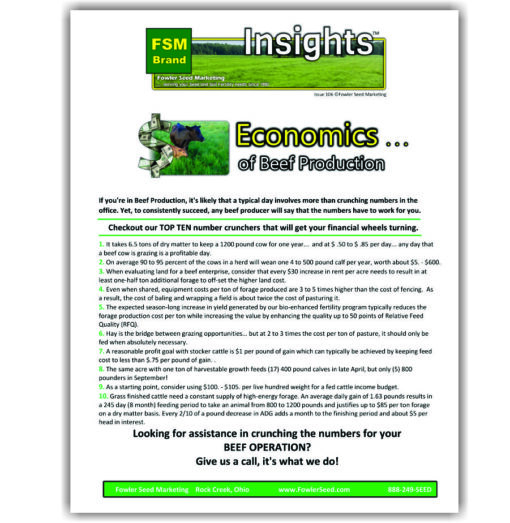 I Economics of Beef Production 1