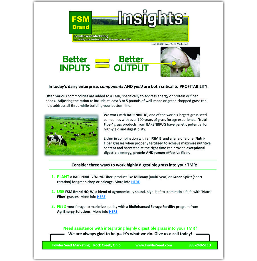 103 Better Inputs Better Dairy Output