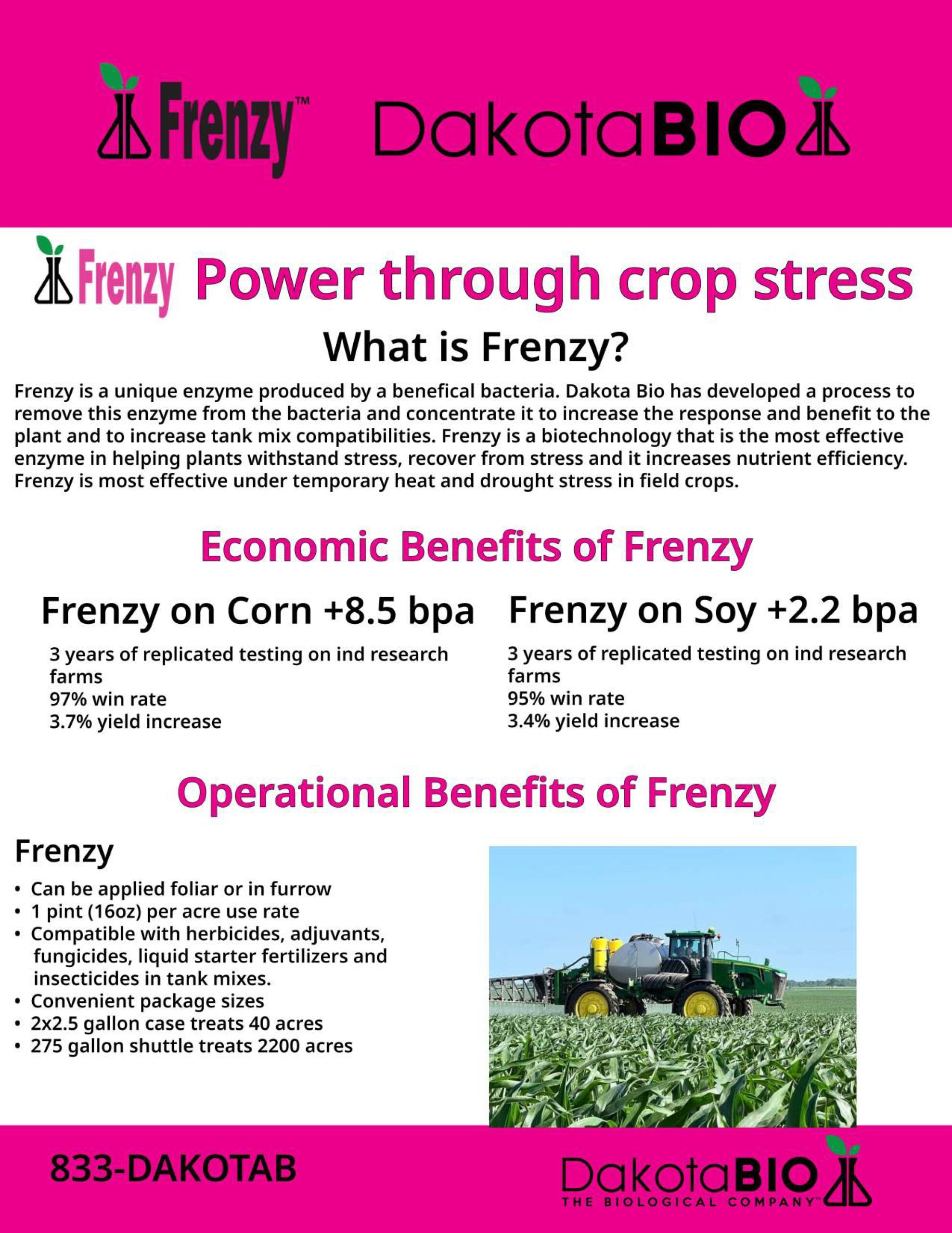 DakotaBIO, Frenzy Tech Sheet